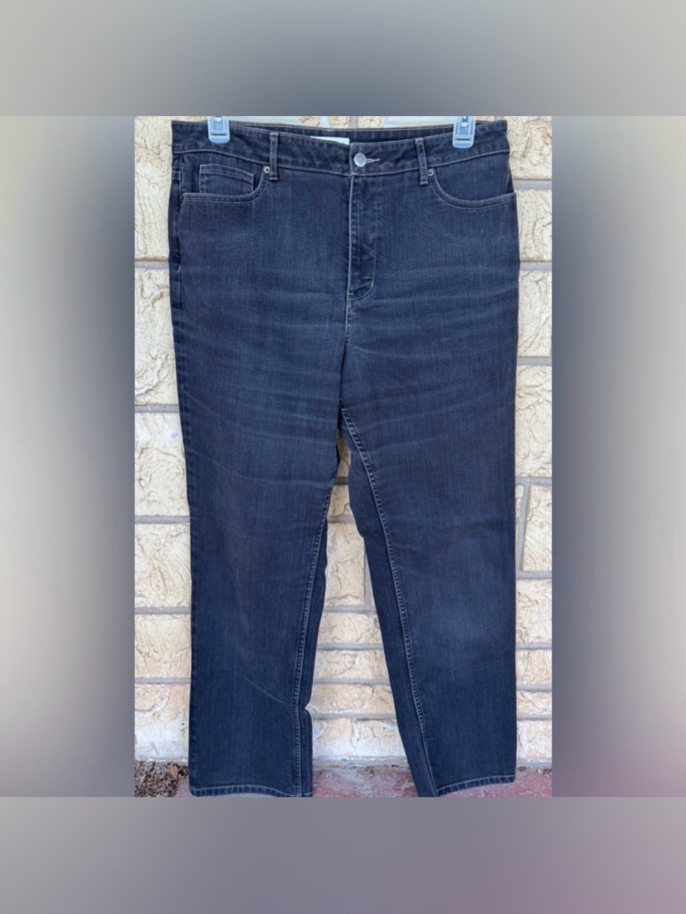 Coldwater Creek Dark Black Wash Denim Jeans Size 16